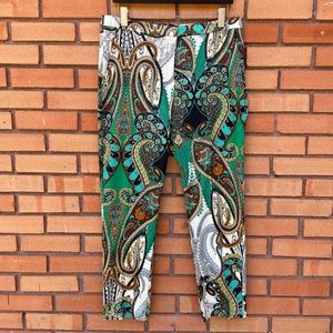 NWT Kobi Halperin Paisley Cigarette Pants Size 12